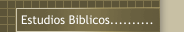 Estudios Biblicos..........